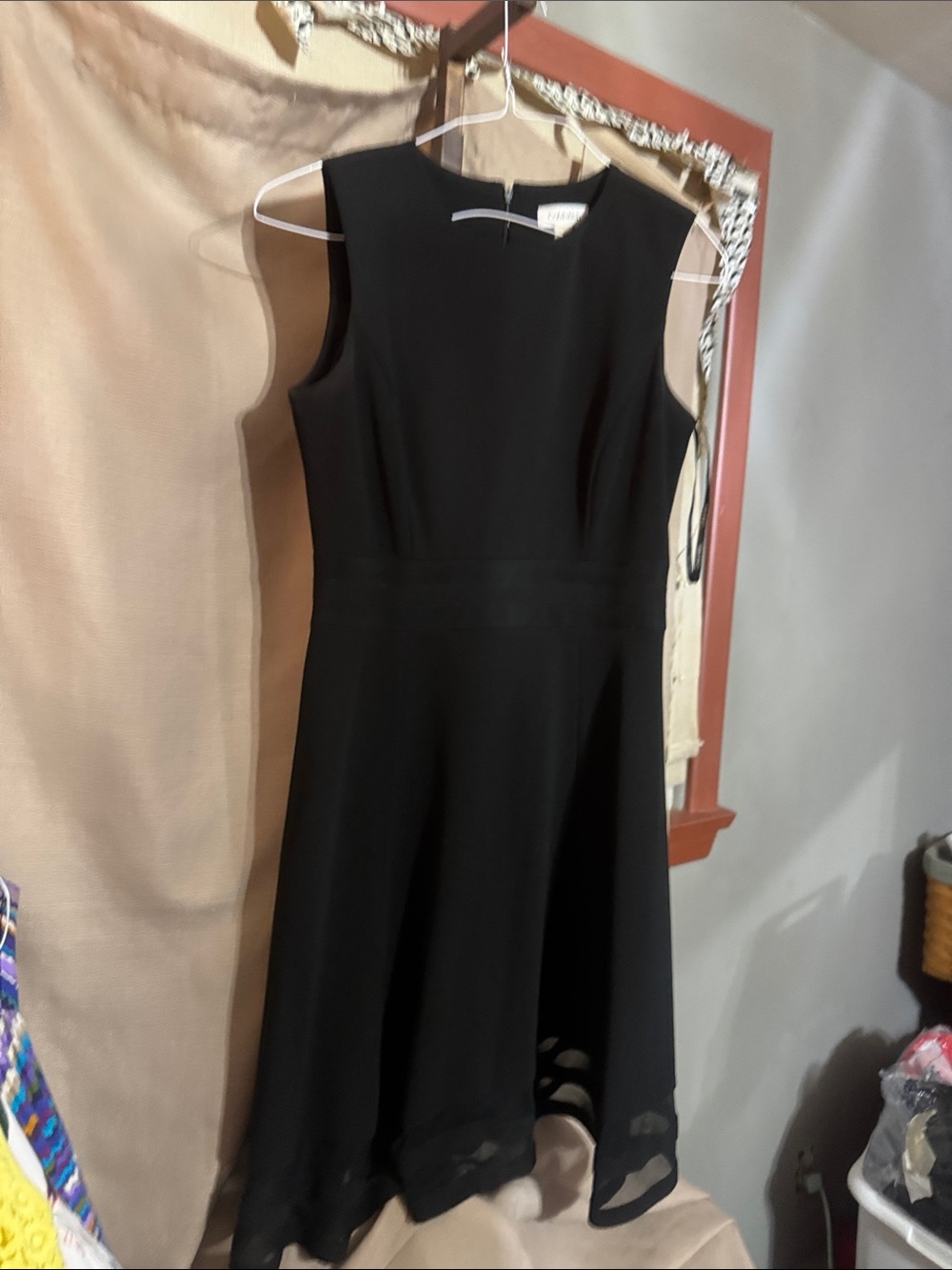 Calvin Klein Black Sleeveless A-Line Dress 9-30-2